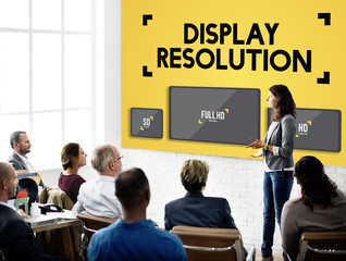 Sticker - Display Resolution Screen Modern Technology Concept