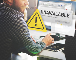 Poster - Unavailable Unable Connect Notification Concept