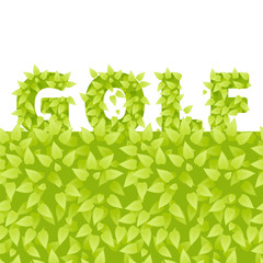 Poster - golf background with grass