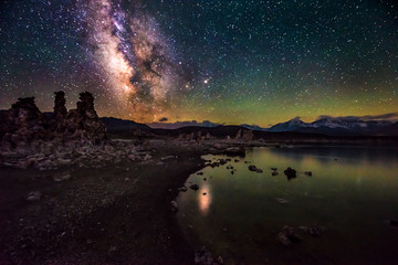mono lake at night milky way california landscapes