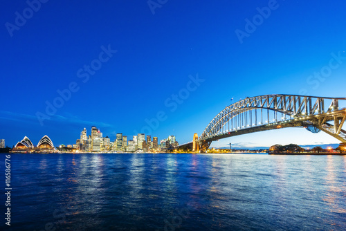 Fototapeta na drzwi i meble Sydney CBD i Harbour Bridge