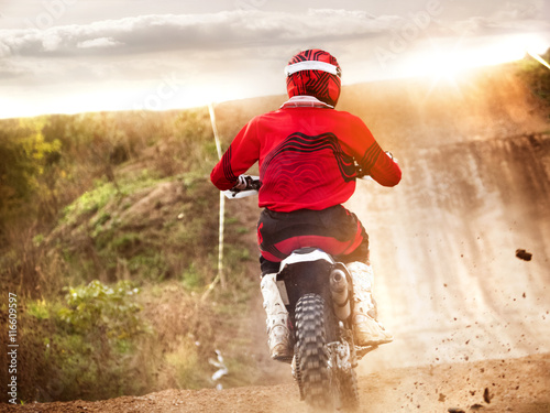 Fototapeta na szkło motocross mx sport