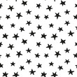 Black stars seamless pattern