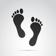 © ArtbyInez - Footprint icon isolated on white background. Vector art.
