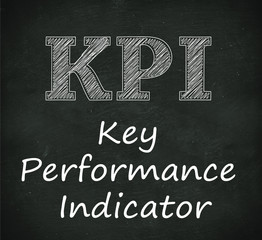 Poster - Chalkboard illustration of kpi - key performance indicator