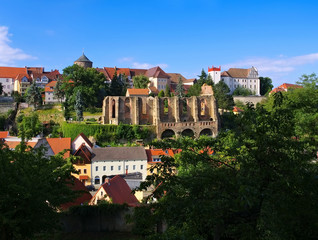 Sticker - Bautzen Ortenburg und Nicolaikirchenruine - castle Ortenburg and St Nikolai Church ruin, Bautzen, Saxony, Germany