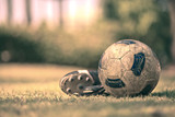 Fototapeta Sport - Football & Soccer shoes