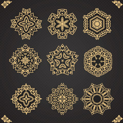 Design elements graphic Thai design isolated on seamless backgro