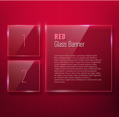 Wall Mural - set of glass banners for your design.
