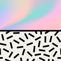 Aufkleber - Geometric trendy 80s retro card