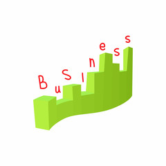 Poster - Statistics business icon in cartoon style isolated on white background. Information symbol