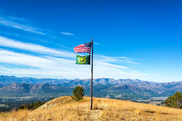 Canvas Print - American Flag Landscape