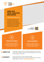 Wall Mural - professional creative agency flyer template