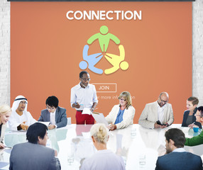 Poster - Connecion Support Group Team Helping Hand Concept