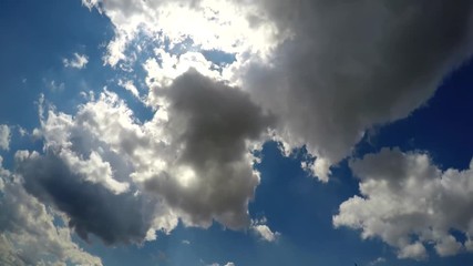 Wall Mural - The sky before a storm. Clouds in a summer sky. Timelapse.