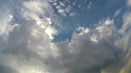 Wall Mural - The sky before a storm. Clouds in a summer sky. Timelapse.