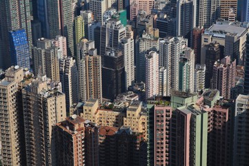  Dense populated city Hong Kong