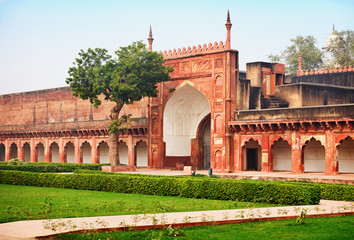 Wall Mural - Gate of the old Indian Red Fort