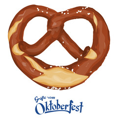 Wall Mural - brown bavarian pretzel