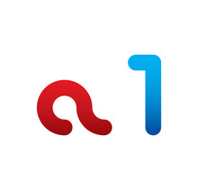 A1 Logo Initial Blue And Red 