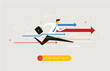 © turbodesign - Businessman runs forward to success.