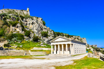 Kerykra old Phanteon. Important tourist attraction in Corfu, Gre