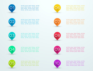 Poster - Number Bullet Point Markers 1 to 10
