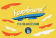 Set of hoverboard shape, collection of vector illustration