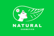 Illustration girl logo, natural cosmetics