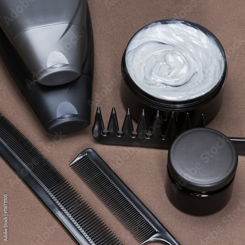 Fotografie, Obraz Hair care and styling products and accessories