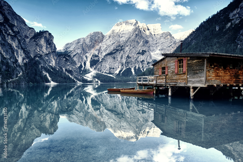 Dolomiten - Bergwelt in den Alpen - obrazy, fototapety, plakaty 