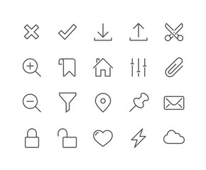 line interface icons