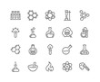 Line Chemical Icons