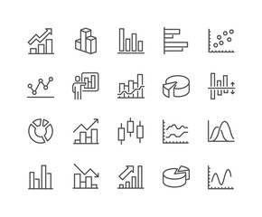 line graph icons
