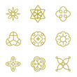 © jolie_nuage - Set of nine golden symbols.