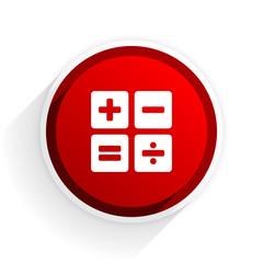 Poster - calculator flat icon with shadow on white background, red modern design web element