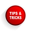 © Alex White - tips tricks flat icon with shadow on white background, red modern design web element