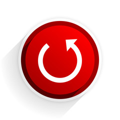 Poster - rotate flat icon with shadow on white background, red modern design web element