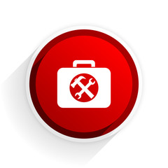 Poster - toolkit flat icon with shadow on white background, red modern design web element