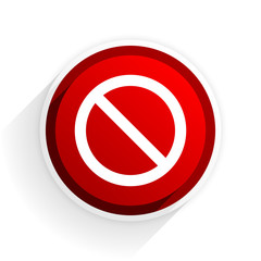 Aufkleber - access denied flat icon with shadow on white background, red modern design web element