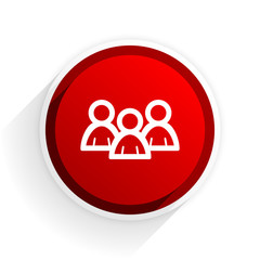 Poster - forum flat icon with shadow on white background, red modern design web element