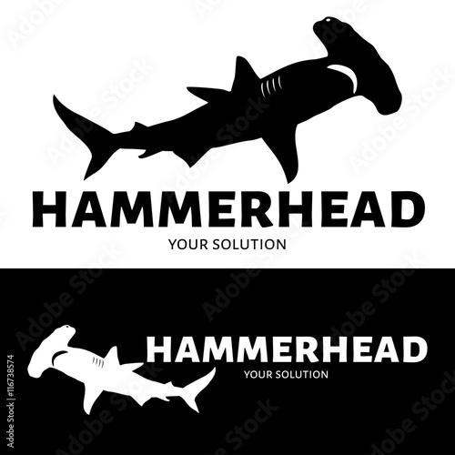 Vector logo hammerhead. Brand's logo in the form of a hammerhead shark