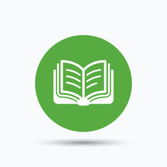 Poster - book icon. study literature sign.