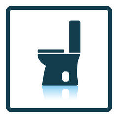 Canvas Print - Toilet bowl icon