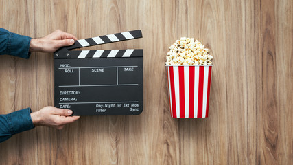 Wall Mural - Director holding a clapper board