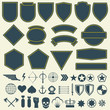 Vector elements for military, army patches, badges set