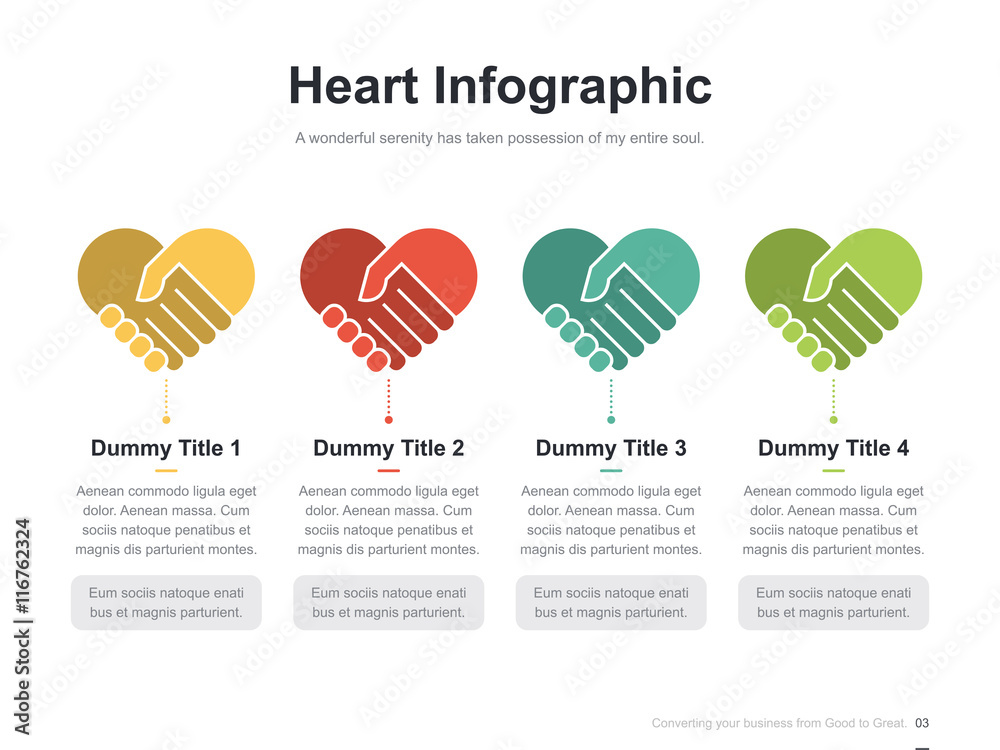 Flat business presentation vector slide template with diagram chart ...