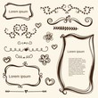 Calligraphic love ornaments and frames