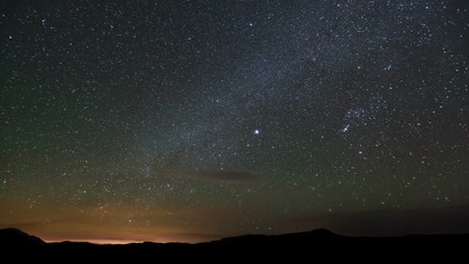 Wall Mural - Amazing time-lapse of the stars moving across the night sky.