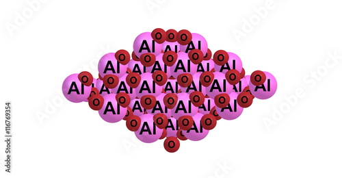 Ruby molecular structure isolated on white Stock Illustration | Adobe Stock